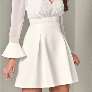 Cut out mix media dress skater Venus